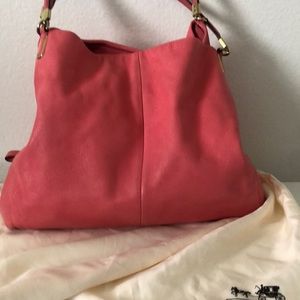 COACH 24621 MADISON LEATHER PHOEBE SHOULDER BAG PURSE Vermillion Orange New Tag